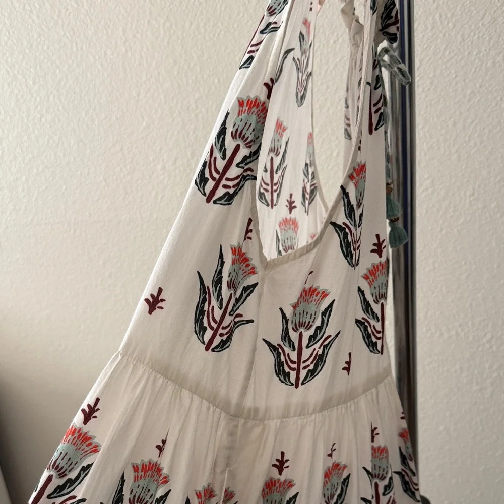 Omika Dress Floral Printed Paola Maxi Dress White Size S - Picture 6 of 6